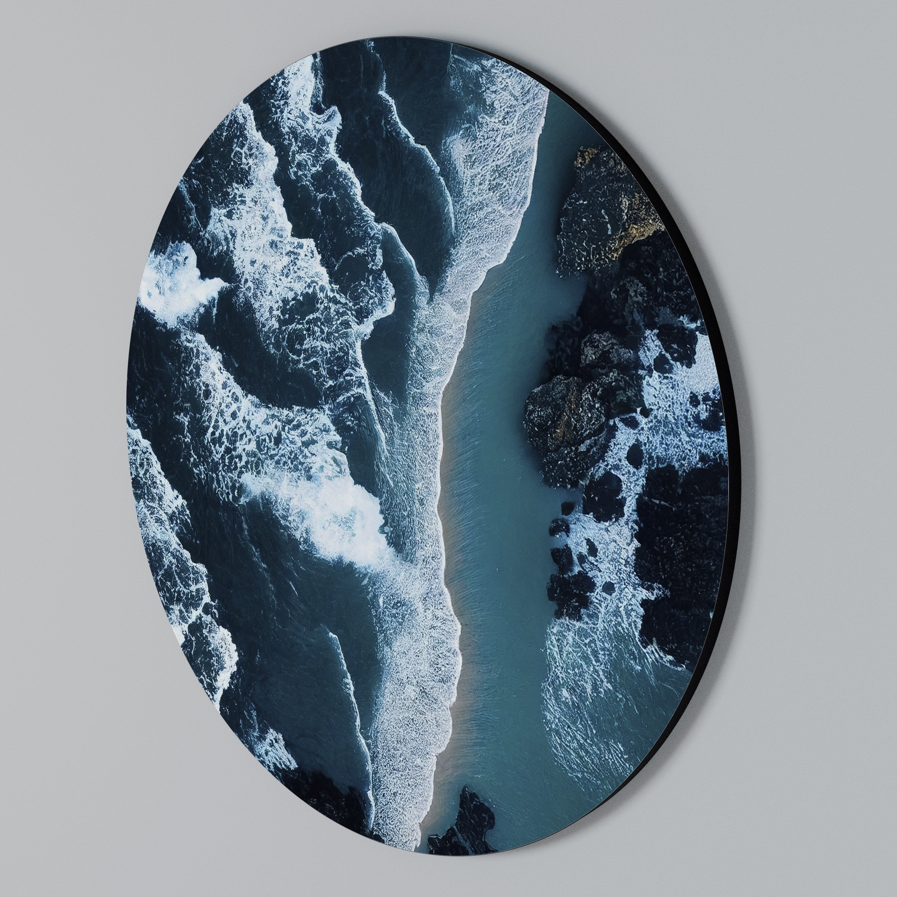 COSMIC COASTLINE Round Wall Art