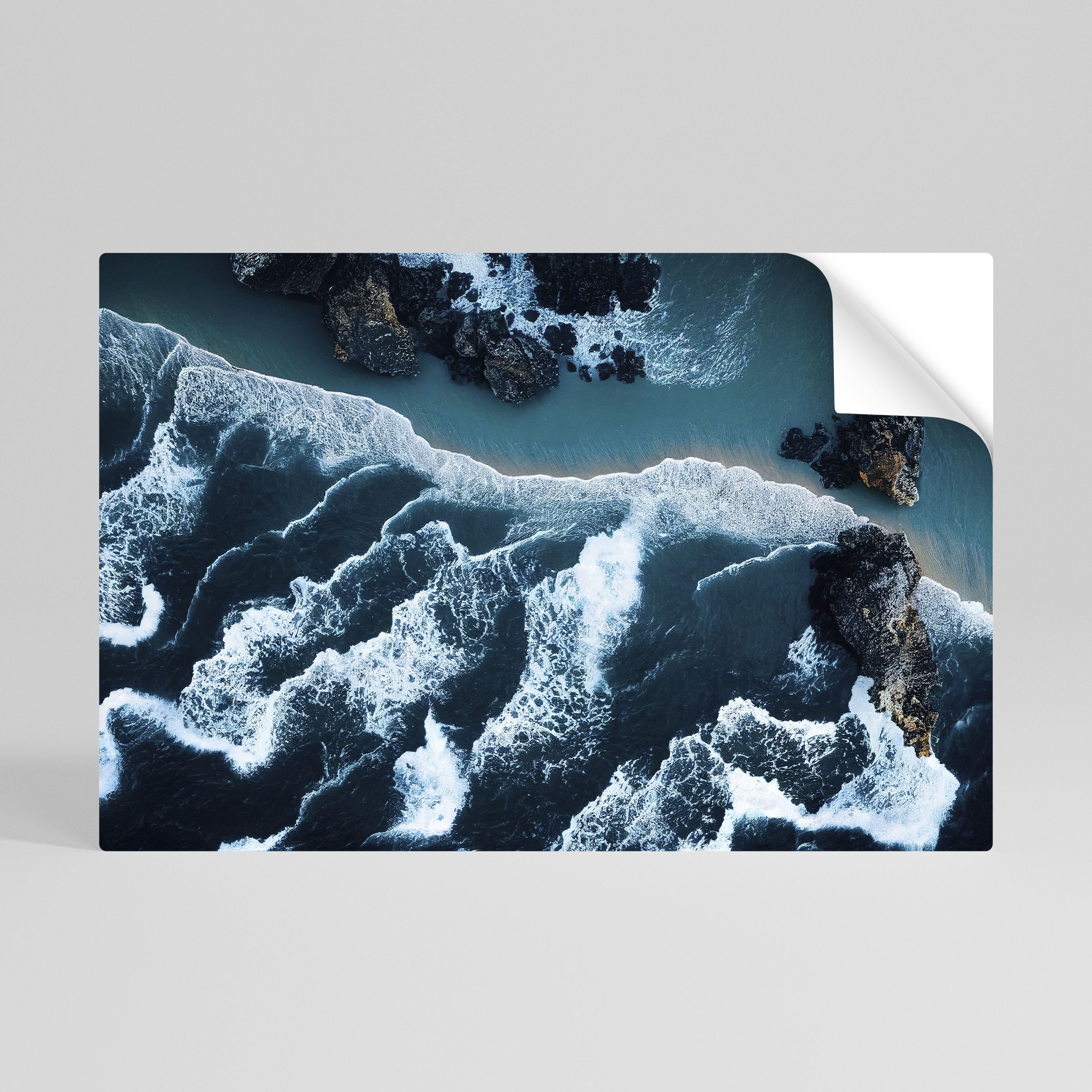 COSMIC COASTLINE Peel and Stick Horizontal Poster