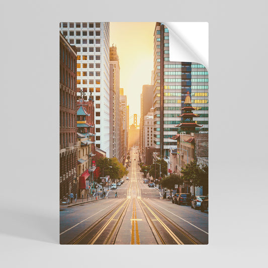 SUNSET CITYSCAPE SYMPHONY Svislý samolepicí plakát