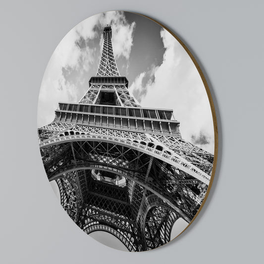 TIMELESS EIFFEL PERSPECTIVE Kulatá nástěnná dekorace