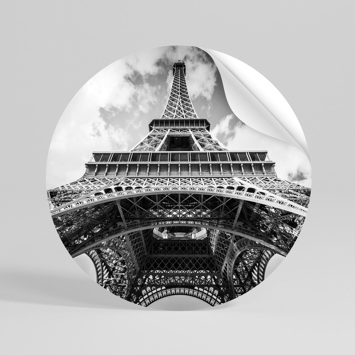 TIMELESS EIFFEL PERSPECTIVE Kulatá samolepka