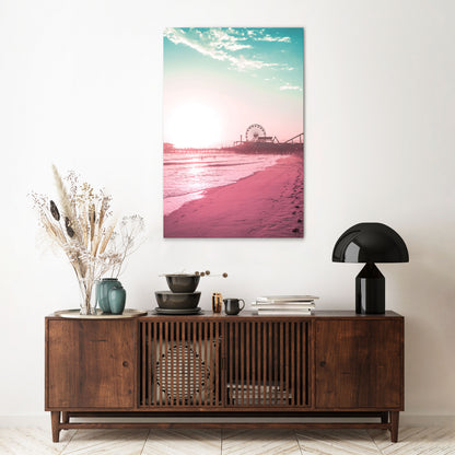 PASTEL COAST VIBES Vertical Canvas Print