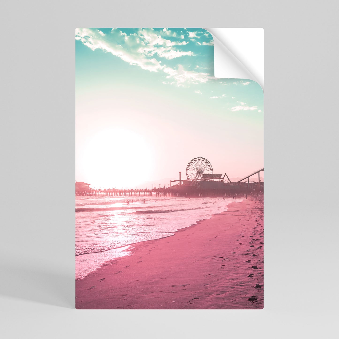 PASTEL COAST VIBES Svislý samolepicí plakát