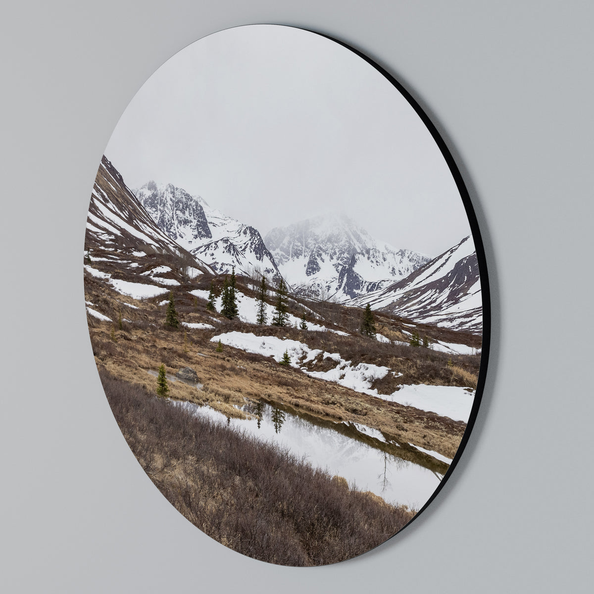 ECHOES OF WINTER Kulatá nástěnná dekorace