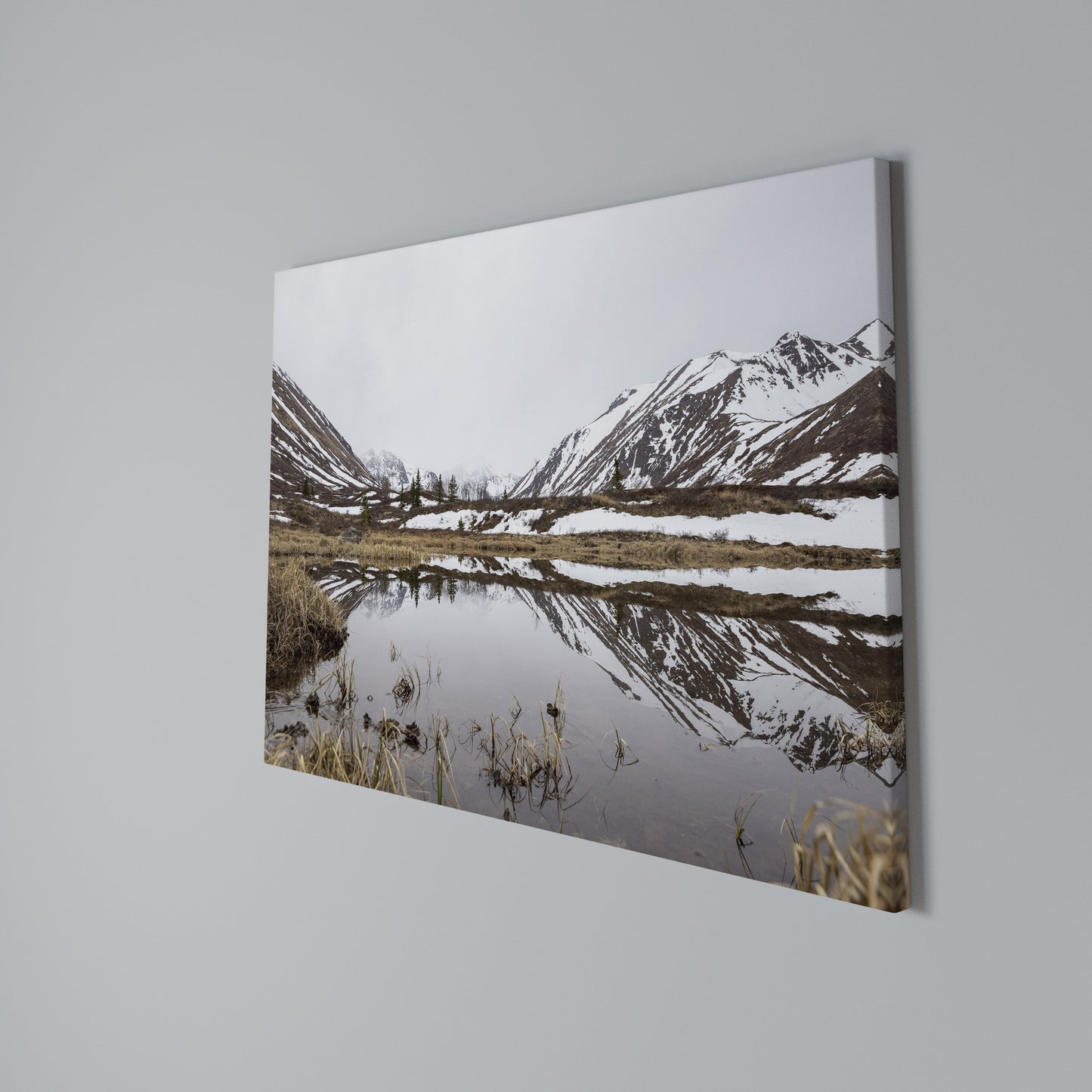 SNOW-KISSED REFLECTIONS Horizontal Canvas Print