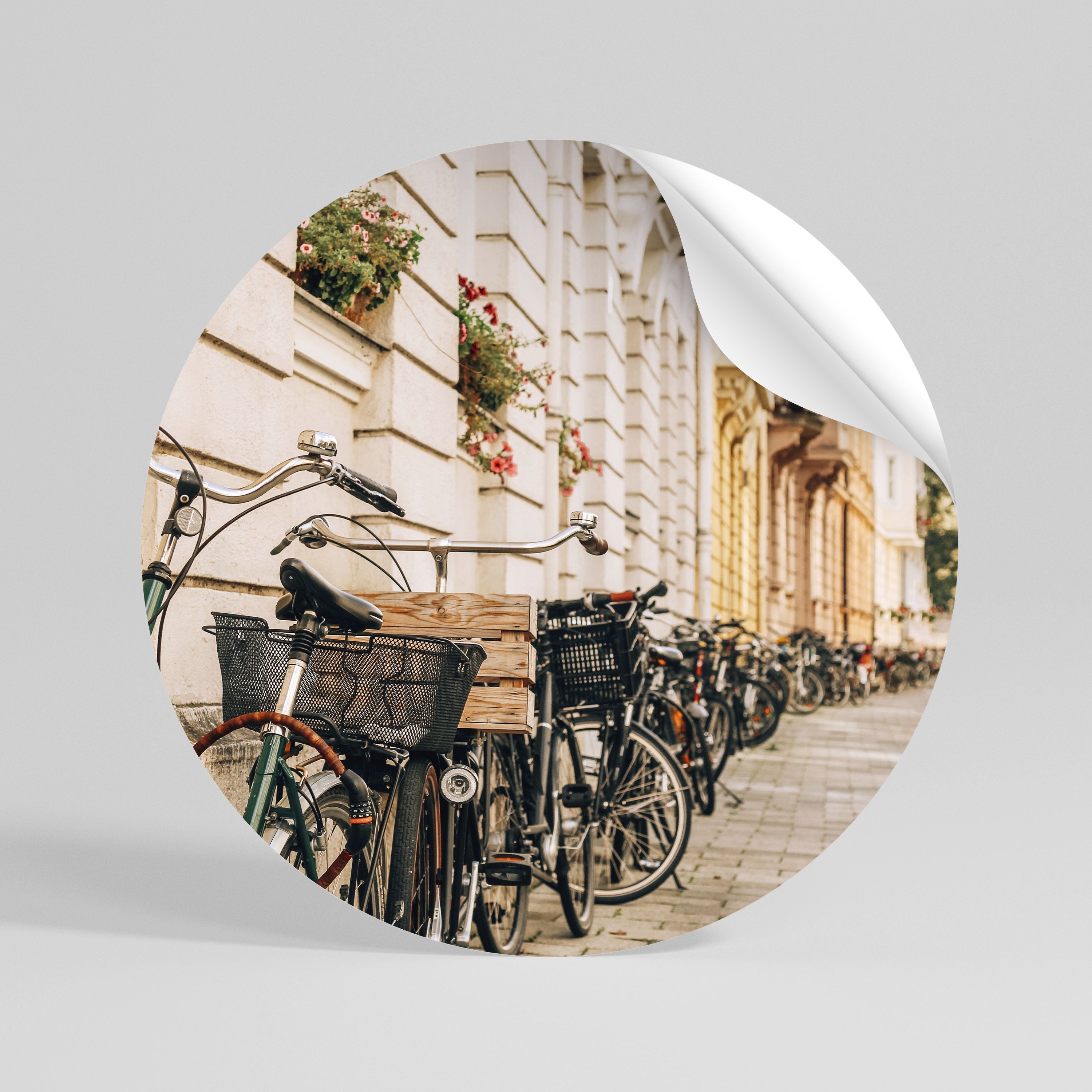 URBAN CYCLE HAVEN Kulatá samolepka