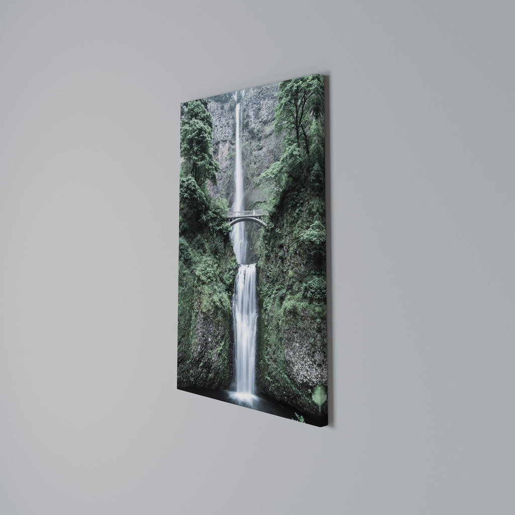MYSTICAL WATERSCAPE BRIDGE Vertical Canvas Print