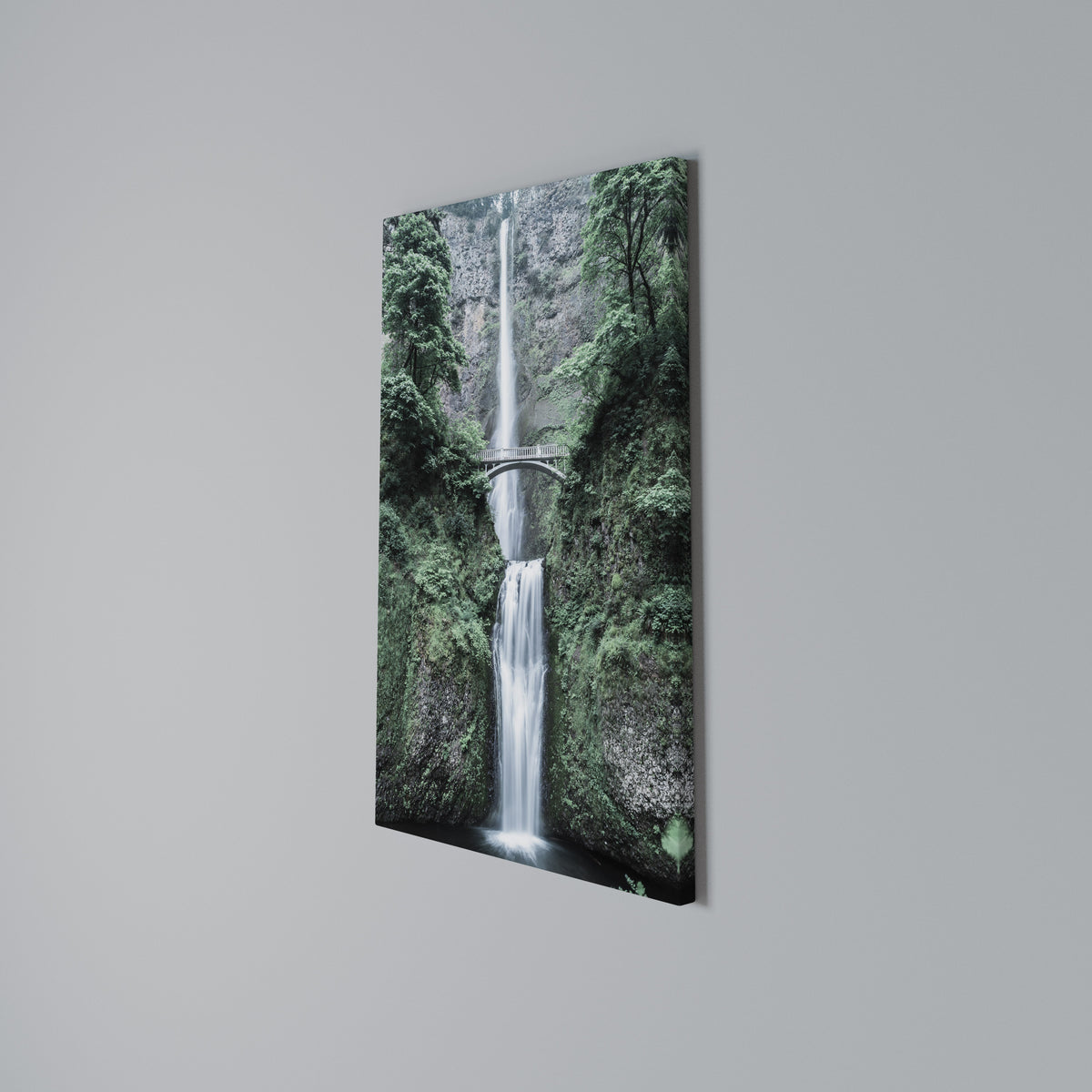 MYSTICAL WATERSCAPE BRIDGE Vertical Canvas Print
