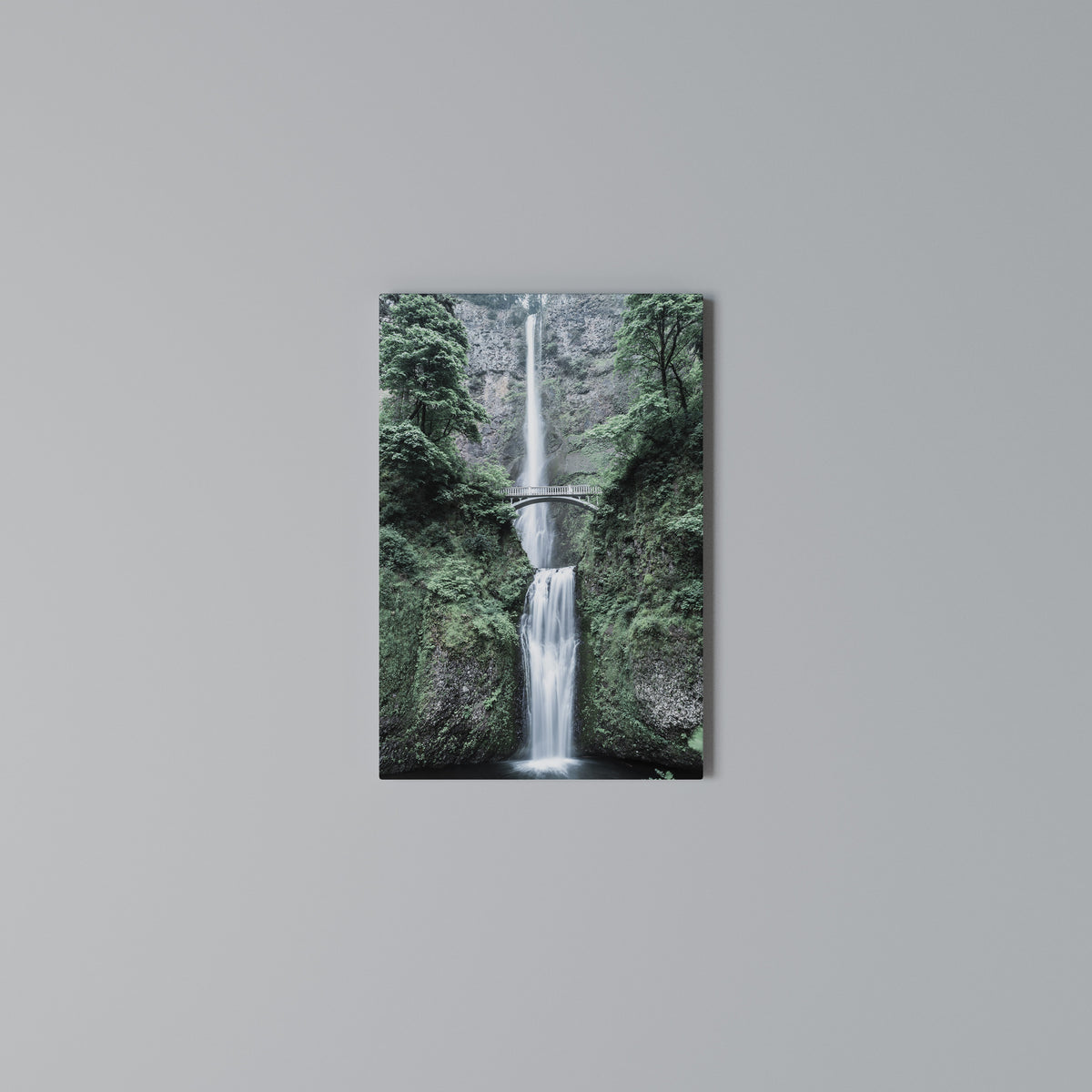 MYSTICAL WATERSCAPE BRIDGE Vertical Canvas Print