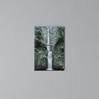 MYSTICAL WATERSCAPE BRIDGE Vertical Canvas Print