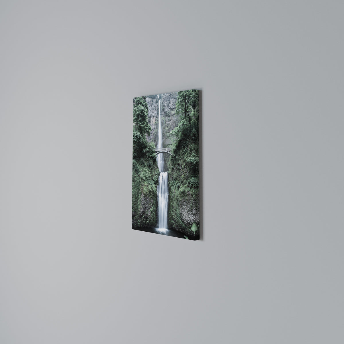 MYSTICAL WATERSCAPE BRIDGE Vertical Canvas Print