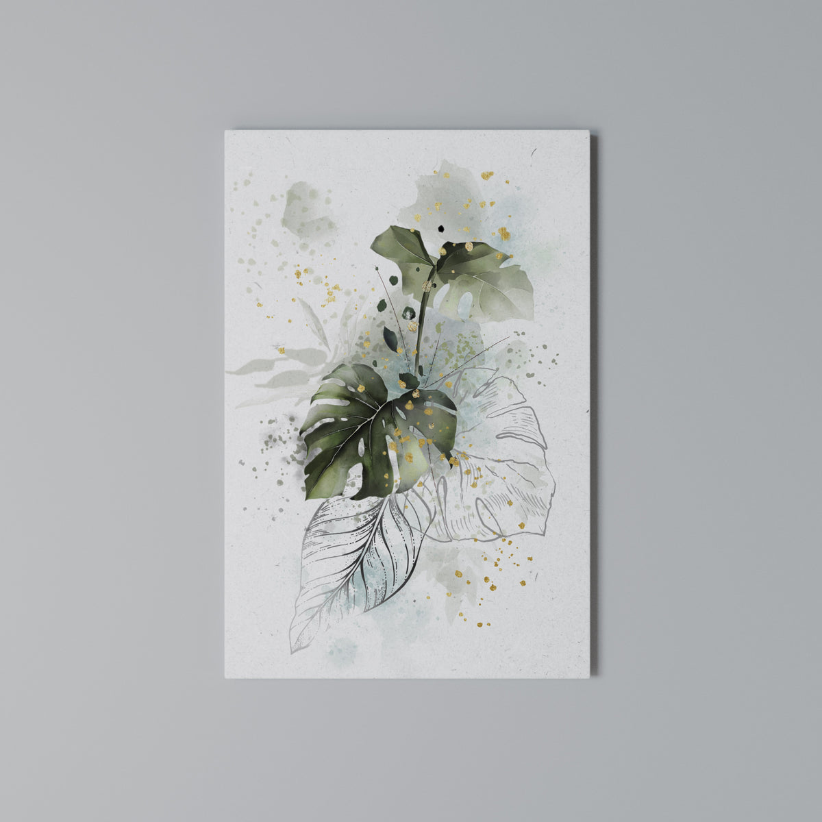 VIVID LEAF SYMPHONY Vertical Canvas Print