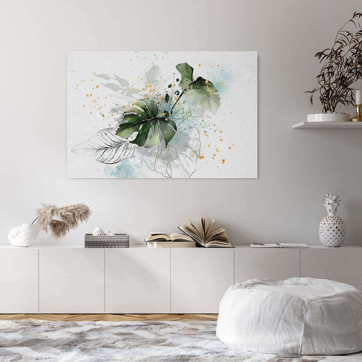 VIVID LEAF SYMPHONY Horizontal Canvas Print