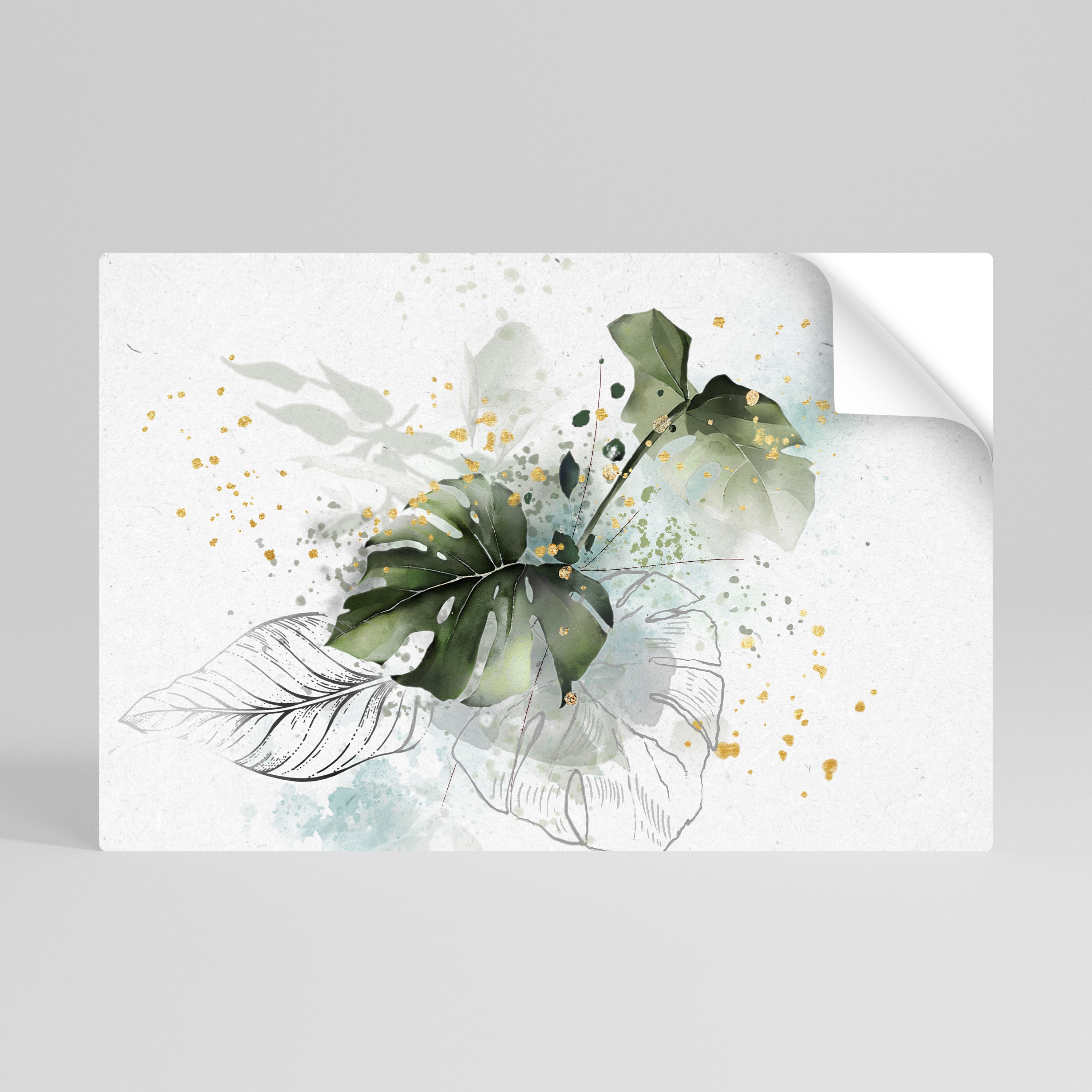 VIVID LEAF SYMPHONY Peel and Stick Horizontal Poster