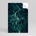 FORESTED SERPENTINE ROUTE Peel and Stick Vertical Poster