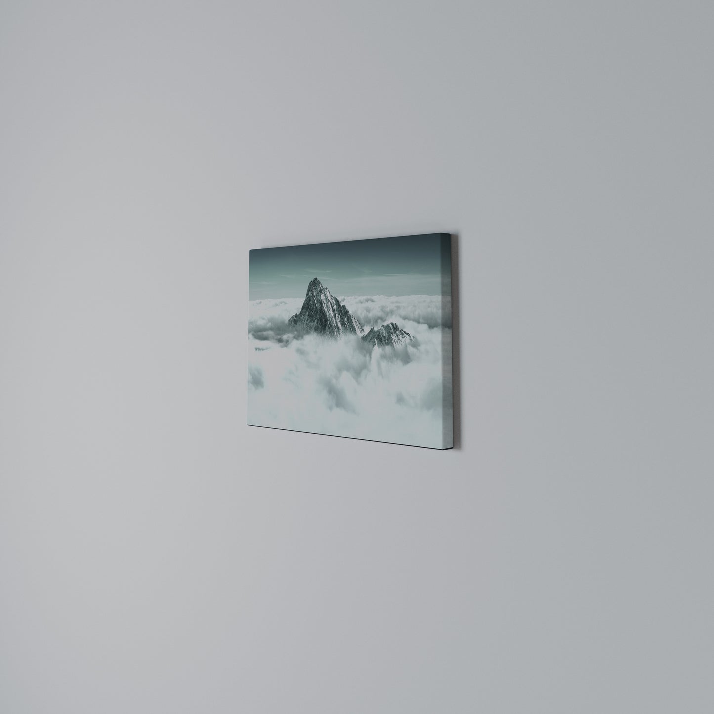CLOUD-KISSED PEAK Horizontal Canvas Print