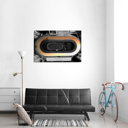 EDGE OF THE TRACK Horizontal Canvas Print