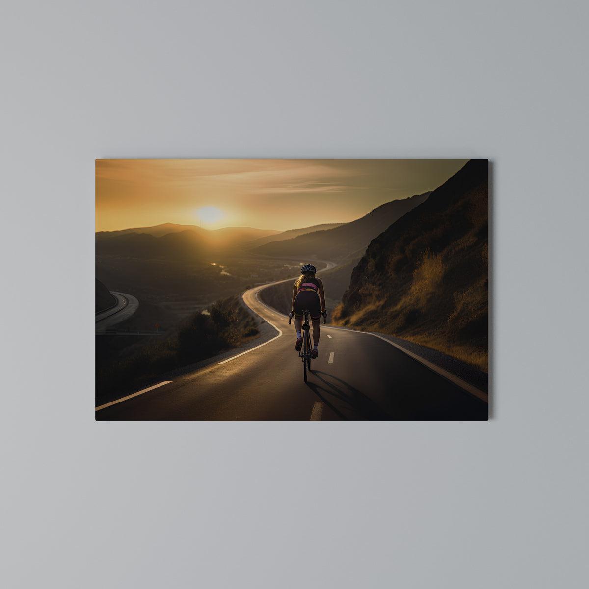 RIDE INTO GOLD Horizontal Canvas Print