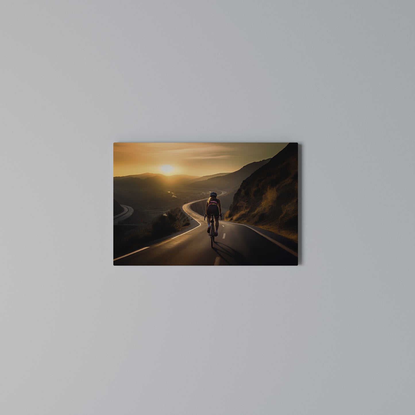 RIDE INTO GOLD Horizontal Canvas Print