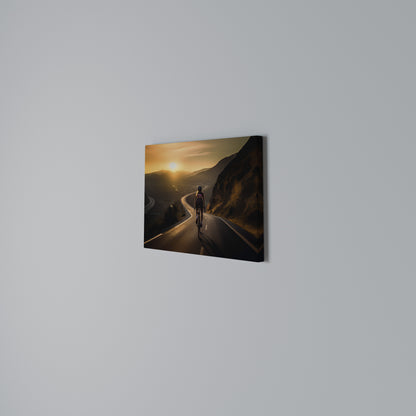 RIDE INTO GOLD Horizontal Canvas Print