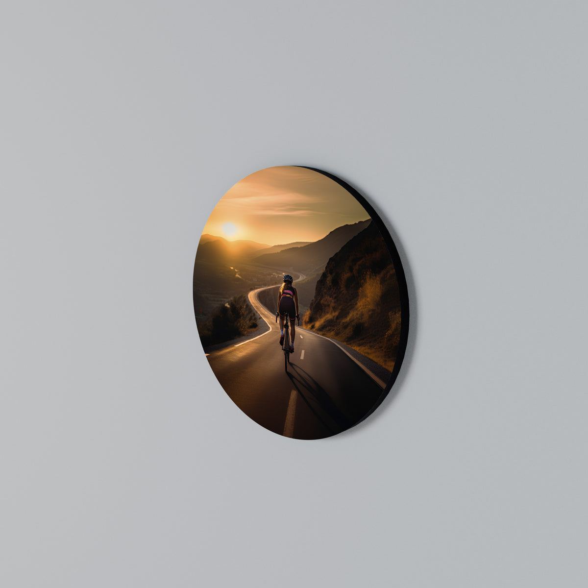 RIDE INTO GOLD Kulatá nástěnná dekorace