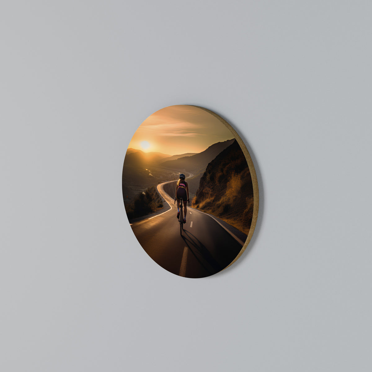 RIDE INTO GOLD Kulatá nástěnná dekorace