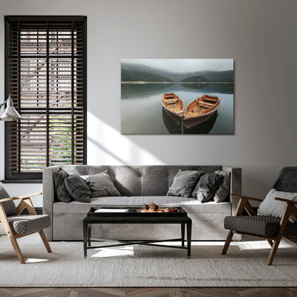 HARMONY OF BOATS Horizontal Canvas Print