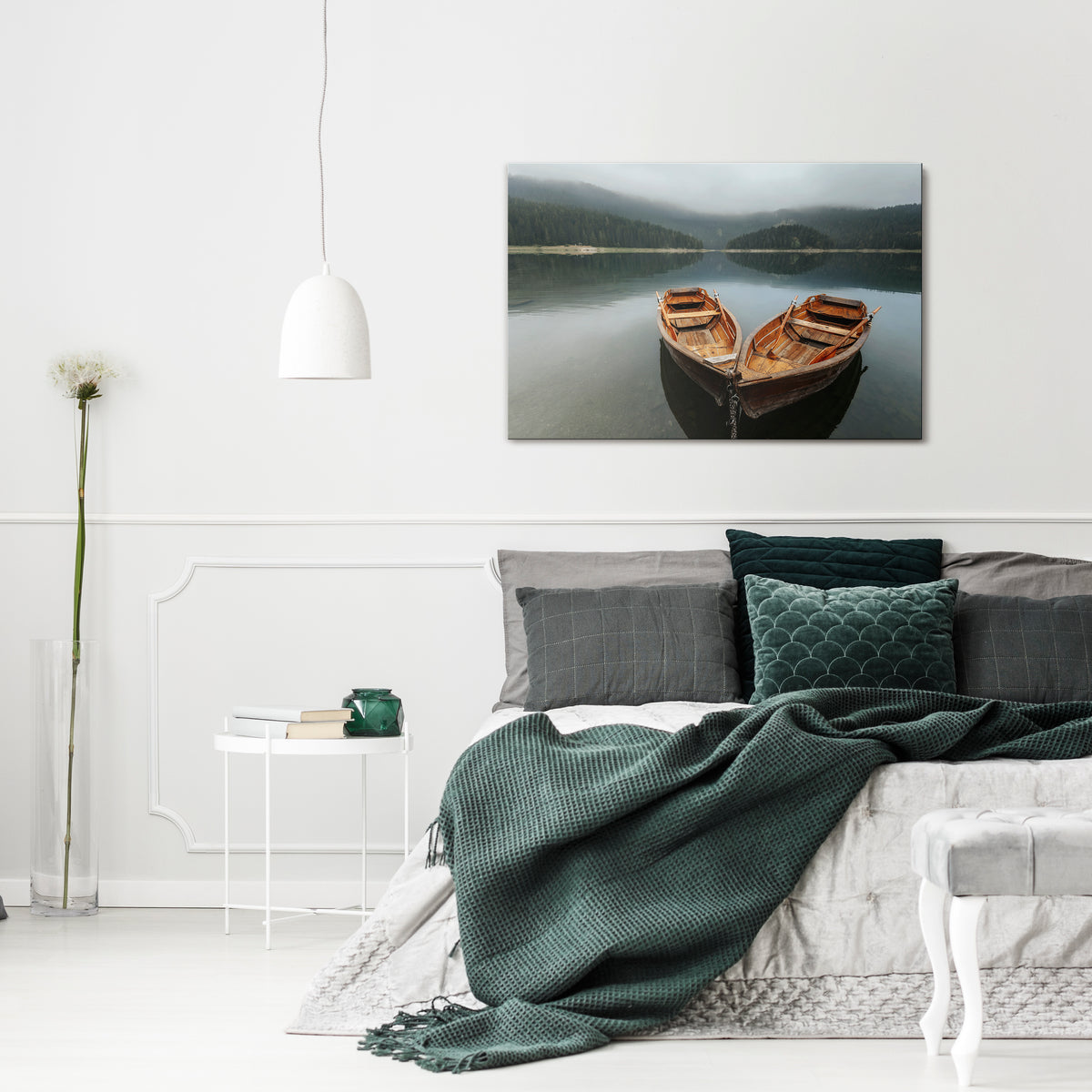 HARMONY OF BOATS Horizontal Canvas Print