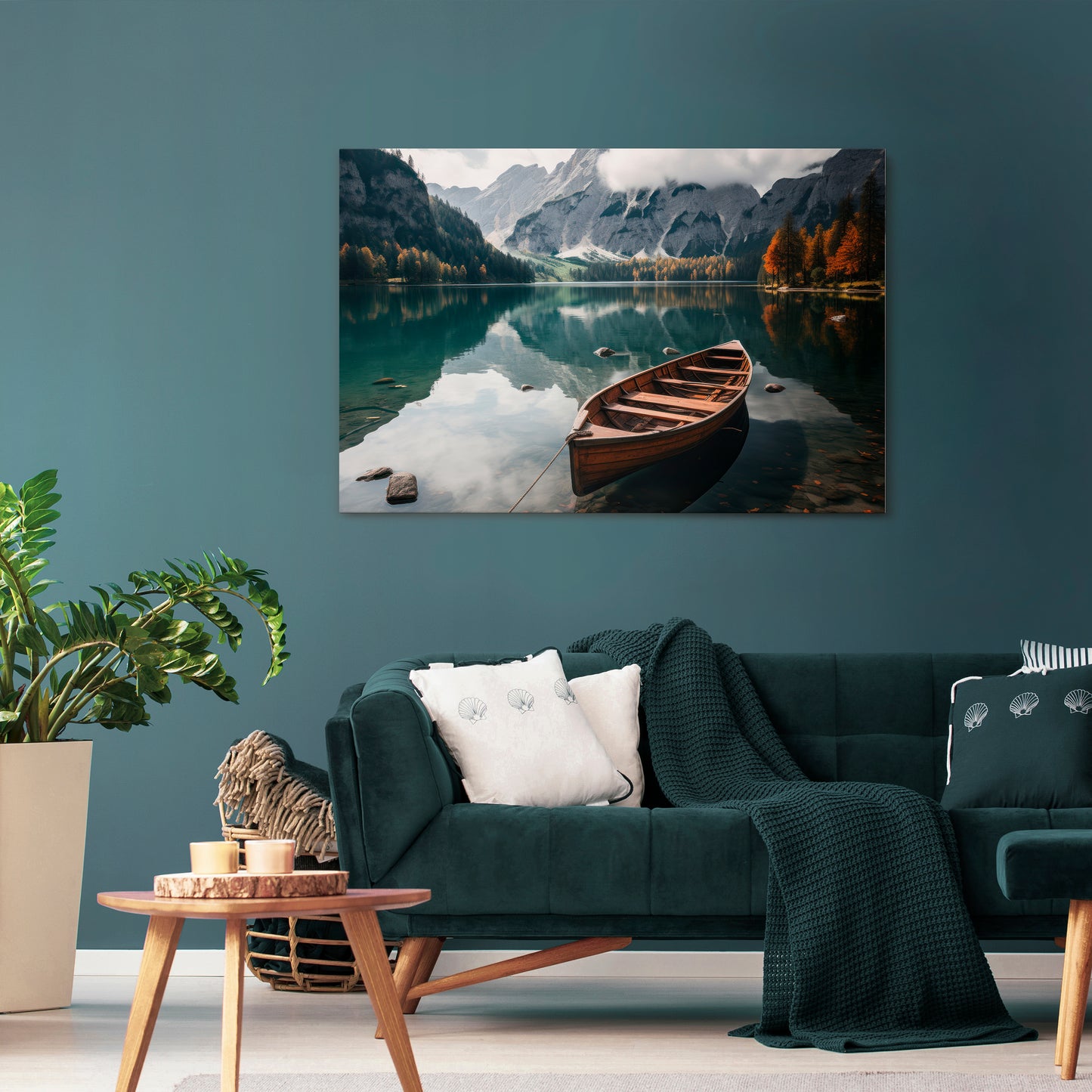 MOUNTAINSIDE REFLECTIONS Horizontal Canvas Print
