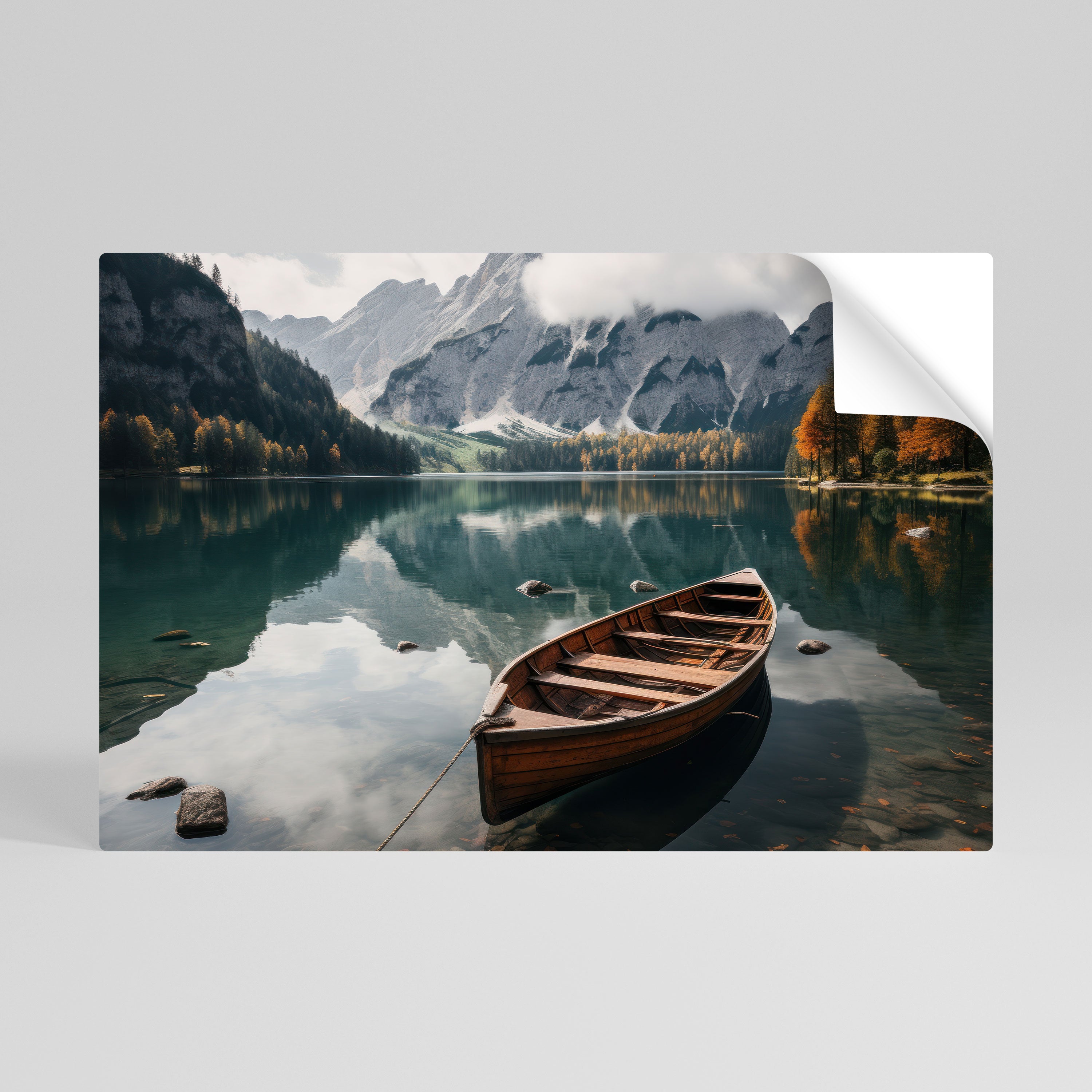 MOUNTAINSIDE REFLECTIONS Peel and Stick Horizontal Poster
