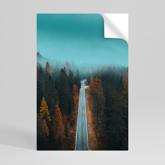 SERENE ROADWAY ESCAPE Svislý samolepicí plakát
