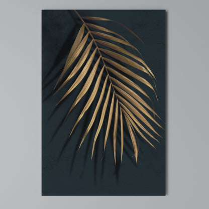 GOLDEN PALM WHISPERS Vertical Canvas Print