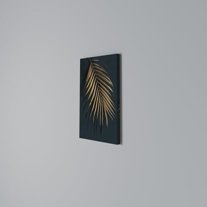 GOLDEN PALM WHISPERS Vertical Canvas Print