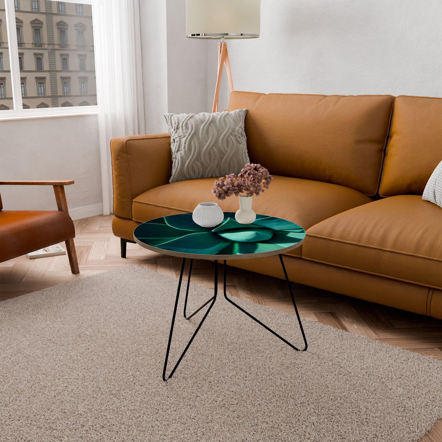 MYSTICAL GREEN WHORL Konferenční stolek
