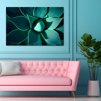 MYSTICAL GREEN WHORL Horizontal Canvas Print