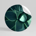 MYSTICAL GREEN WHORL Kulatá samolepka