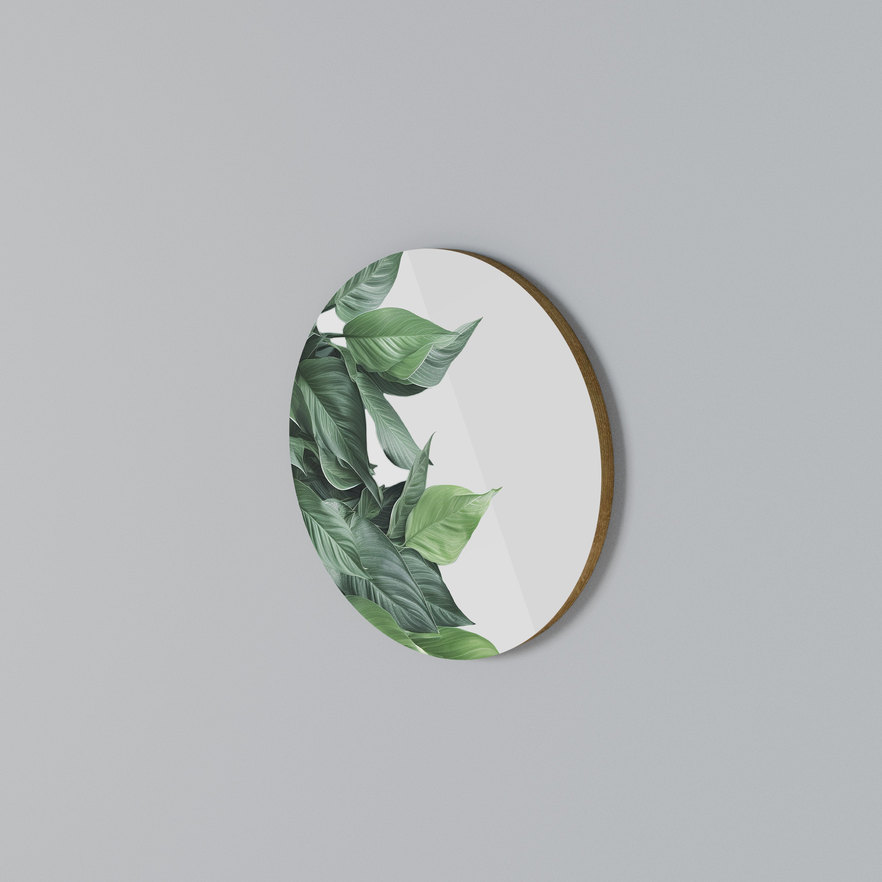 LUSH LEAFY WHIMSY Round Wall Art