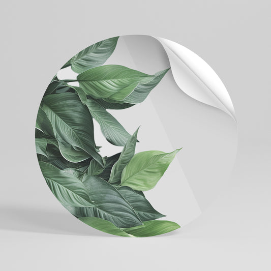 LUSH LEAFY WHIMSY Kulatá samolepka