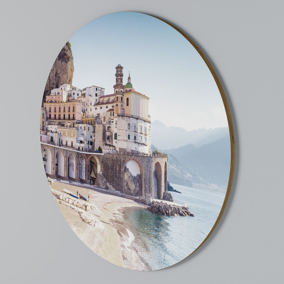 SEASIDE ARCHITECTURAL FANTASY Kulatá nástěnná dekorace