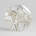 SILKY FOLIAGE WHISPERS Peel and Stick Round Sticker