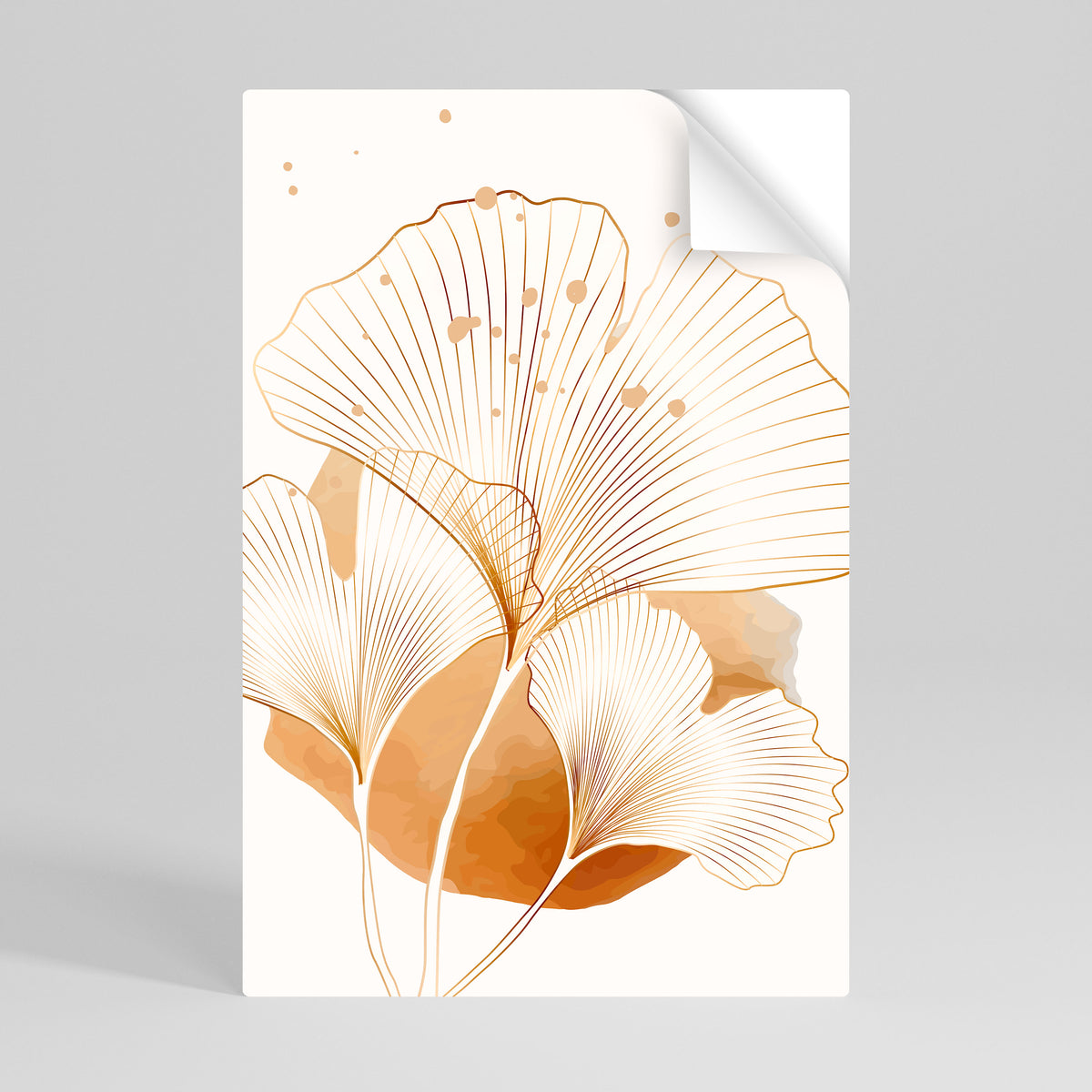 GOLDEN GINKGO DREAMS Svislý samolepicí plakát