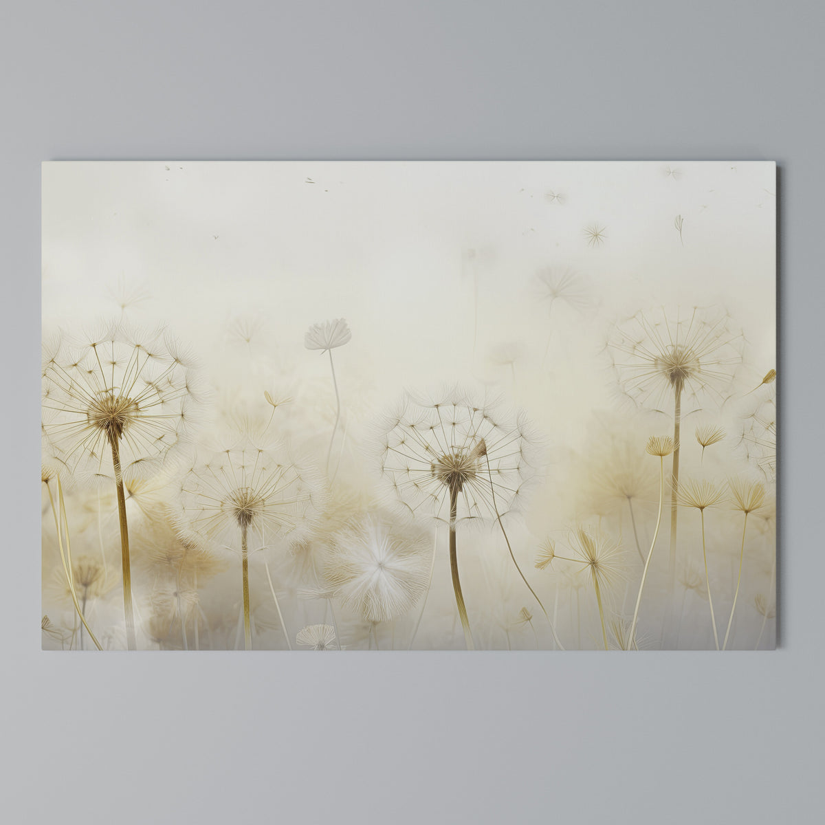 DREAMY DANDELION FIELDS Horizontal Canvas Print