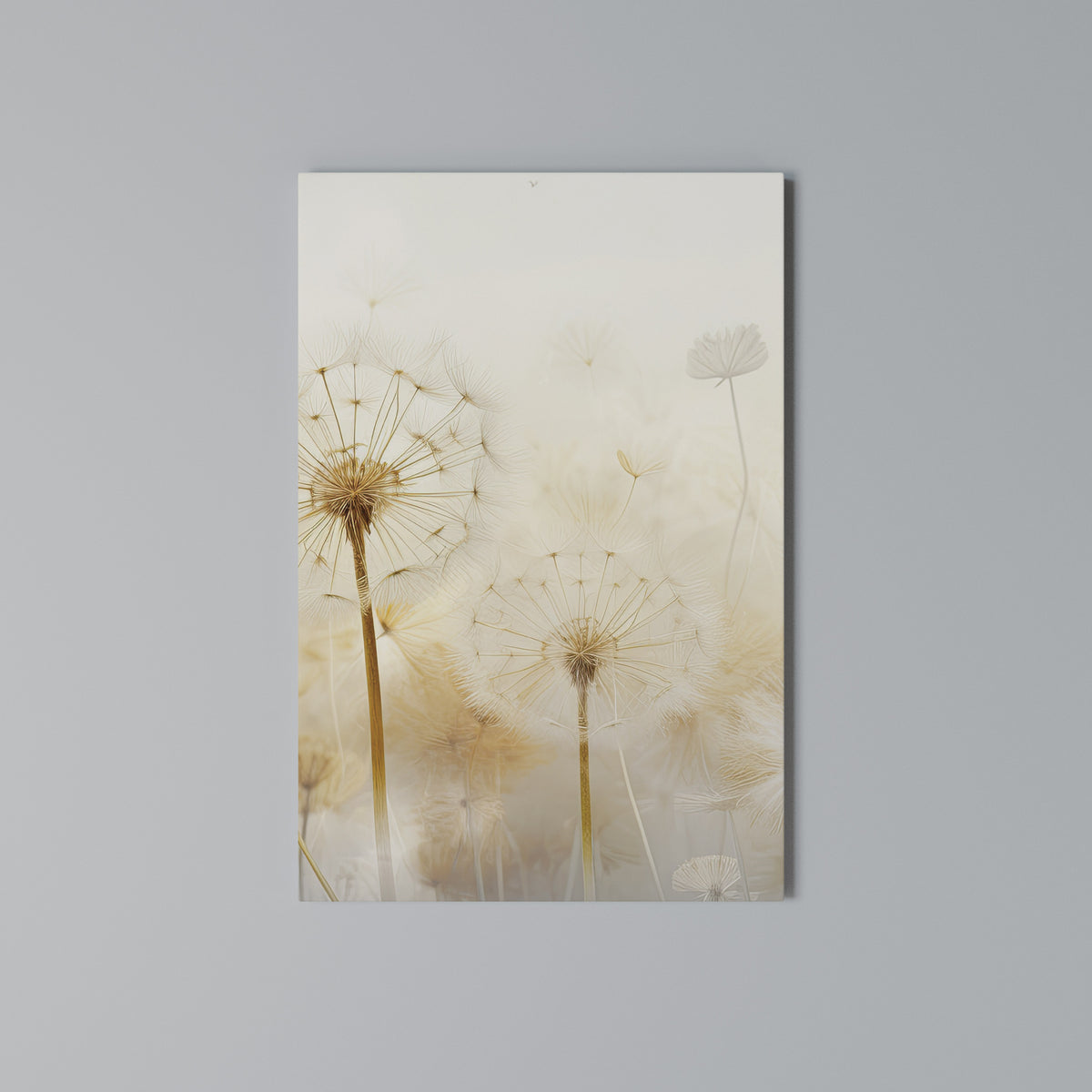 DREAMY DANDELION FIELDS Vertical Canvas Print