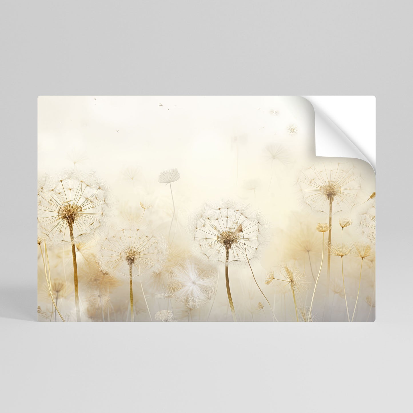DREAMY DANDELION FIELDS Vodorovný samolepicí plakát