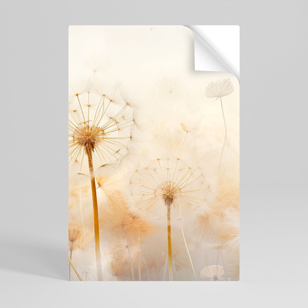 DREAMY DANDELION FIELDS Svislý samolepicí plakát