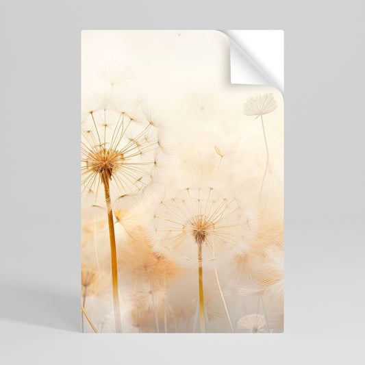 DREAMY DANDELION FIELDS Svislý samolepicí plakát