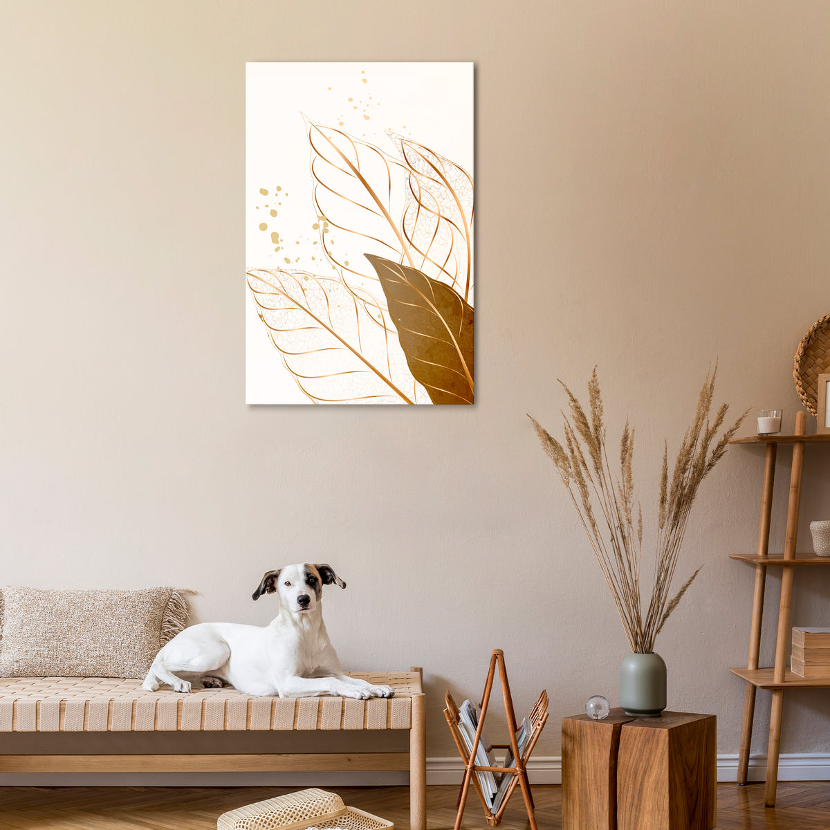 ELEGANCE IN FOLIAGE Vertical Canvas Print