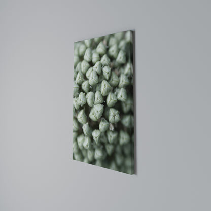 TEXTURED GREEN TIDBITS Vertical Canvas Print