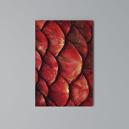 RUBY PETAL DANCE Vertical Canvas Print