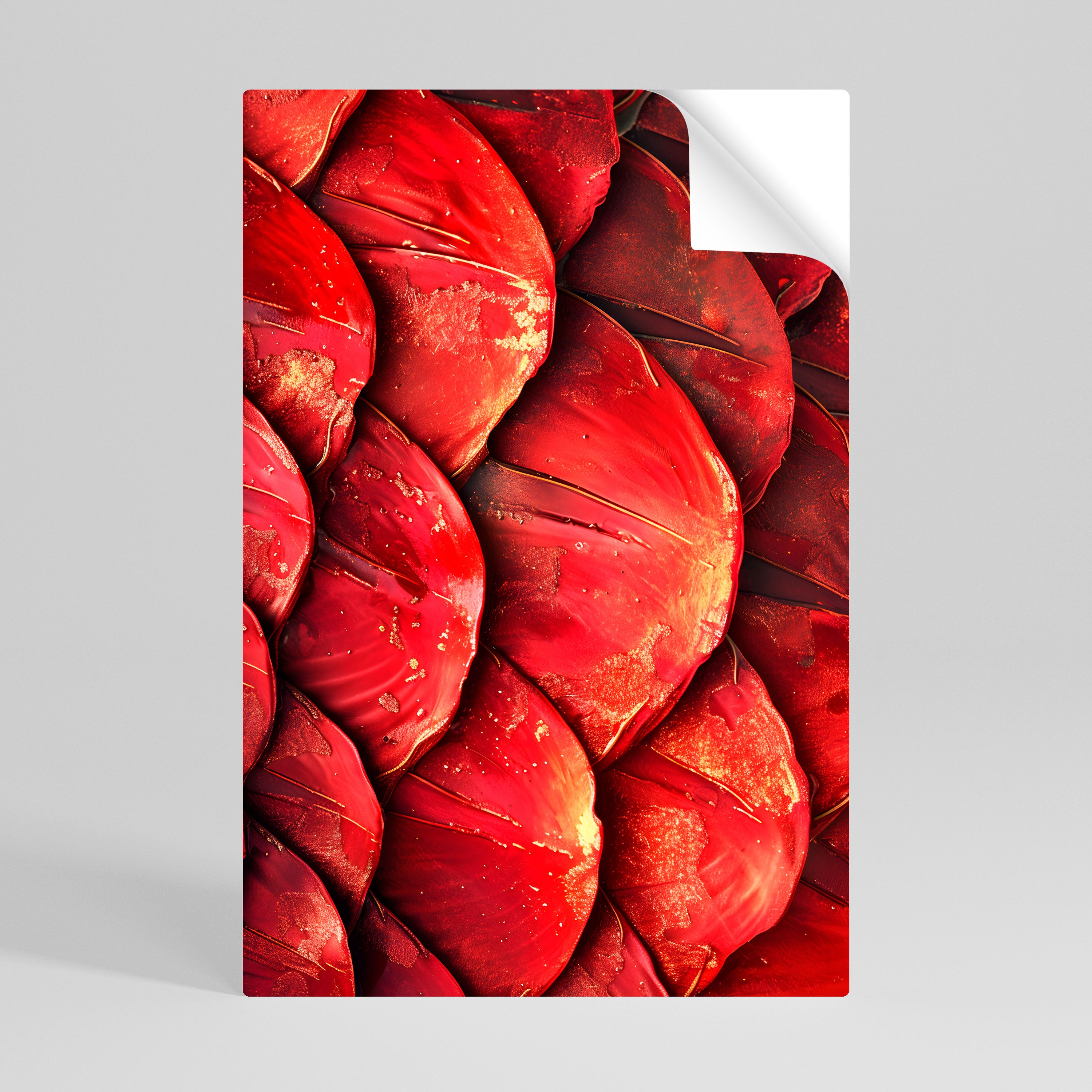 RUBY PETAL DANCE Peel and Stick Vertical Poster